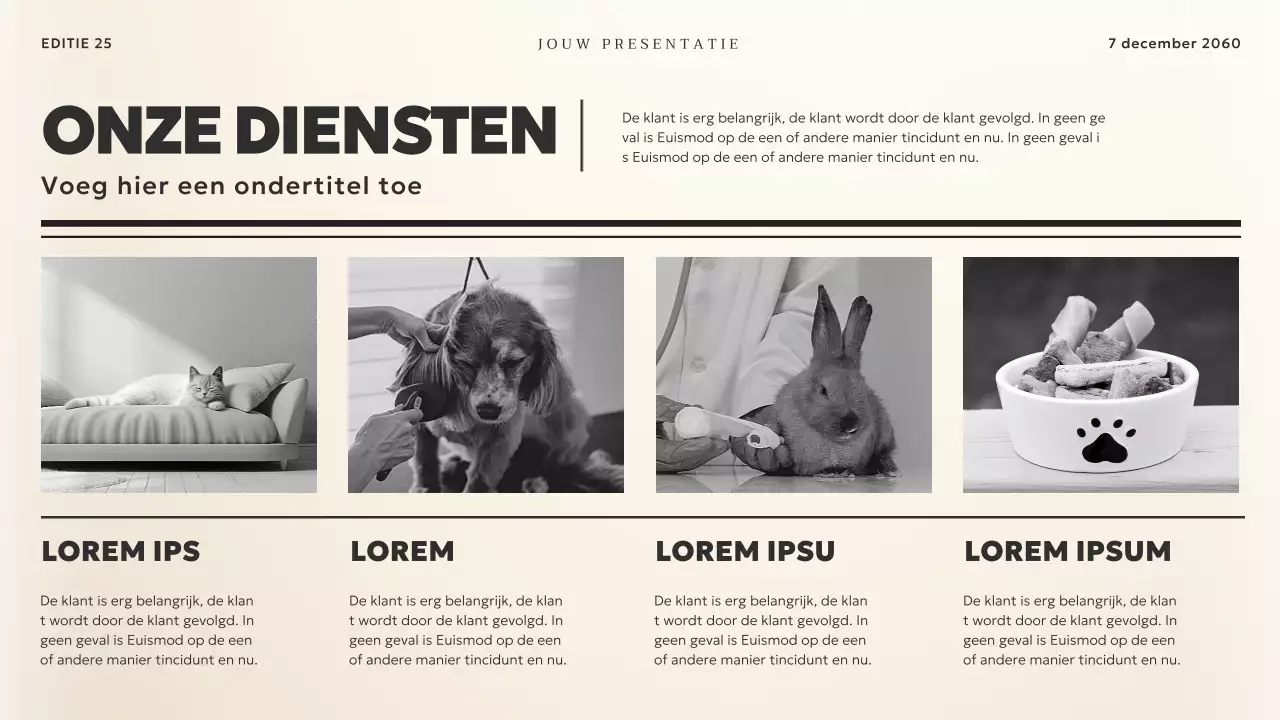 Zwart en Beige Vintage Nieuws-Thema Zakelijk Materiaal