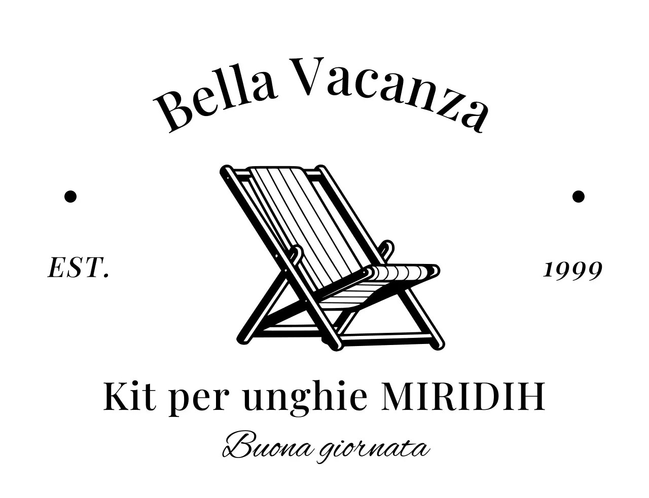 Design di cancelleria retrò con illustrazione di sedia a sdraio