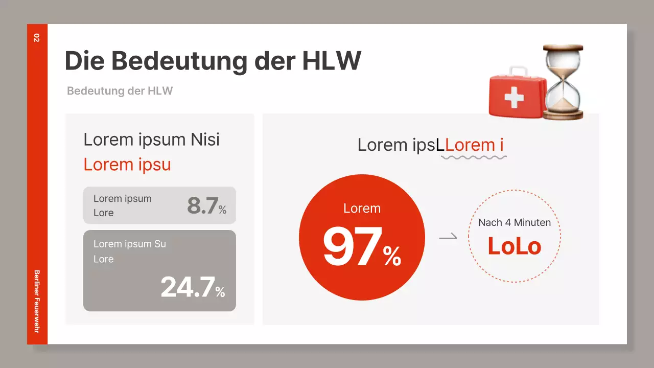Einfache rote und braune CPR-Schulungsmaterialien