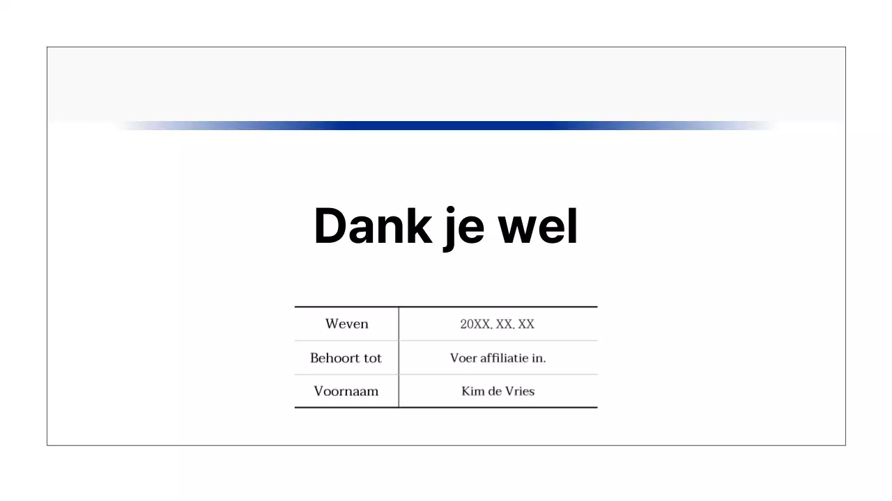 Basis printbaar rapport in marineblauw en grijs