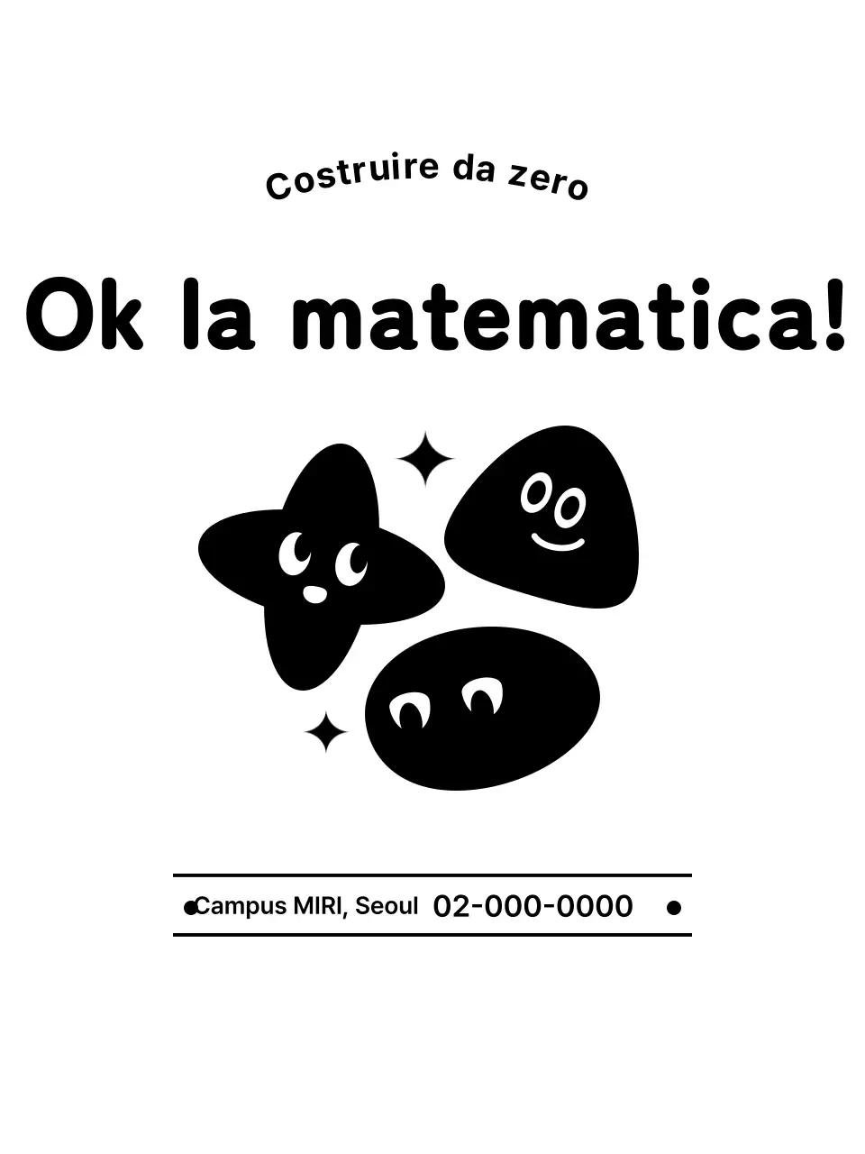 Design della scuola di matematica con forme simpatiche