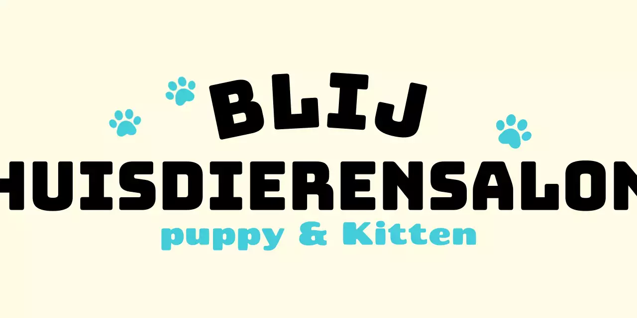 Schattige typografie dierenwinkel