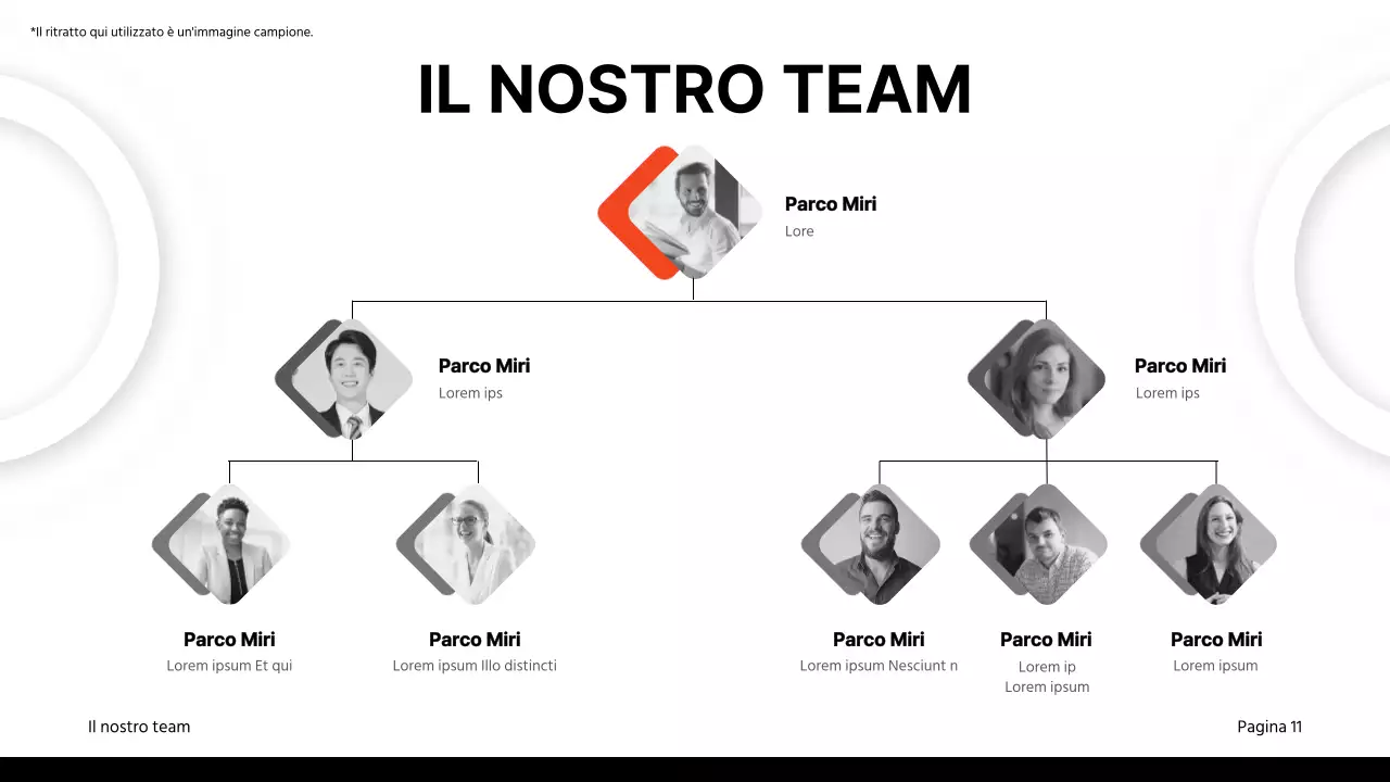 Materiale per relazioni aziendali classiche in nero e rosso