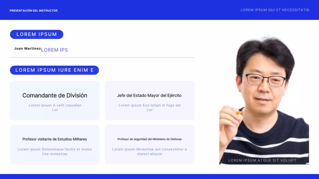 Formación sencilla de protección civil en azul marino y negro