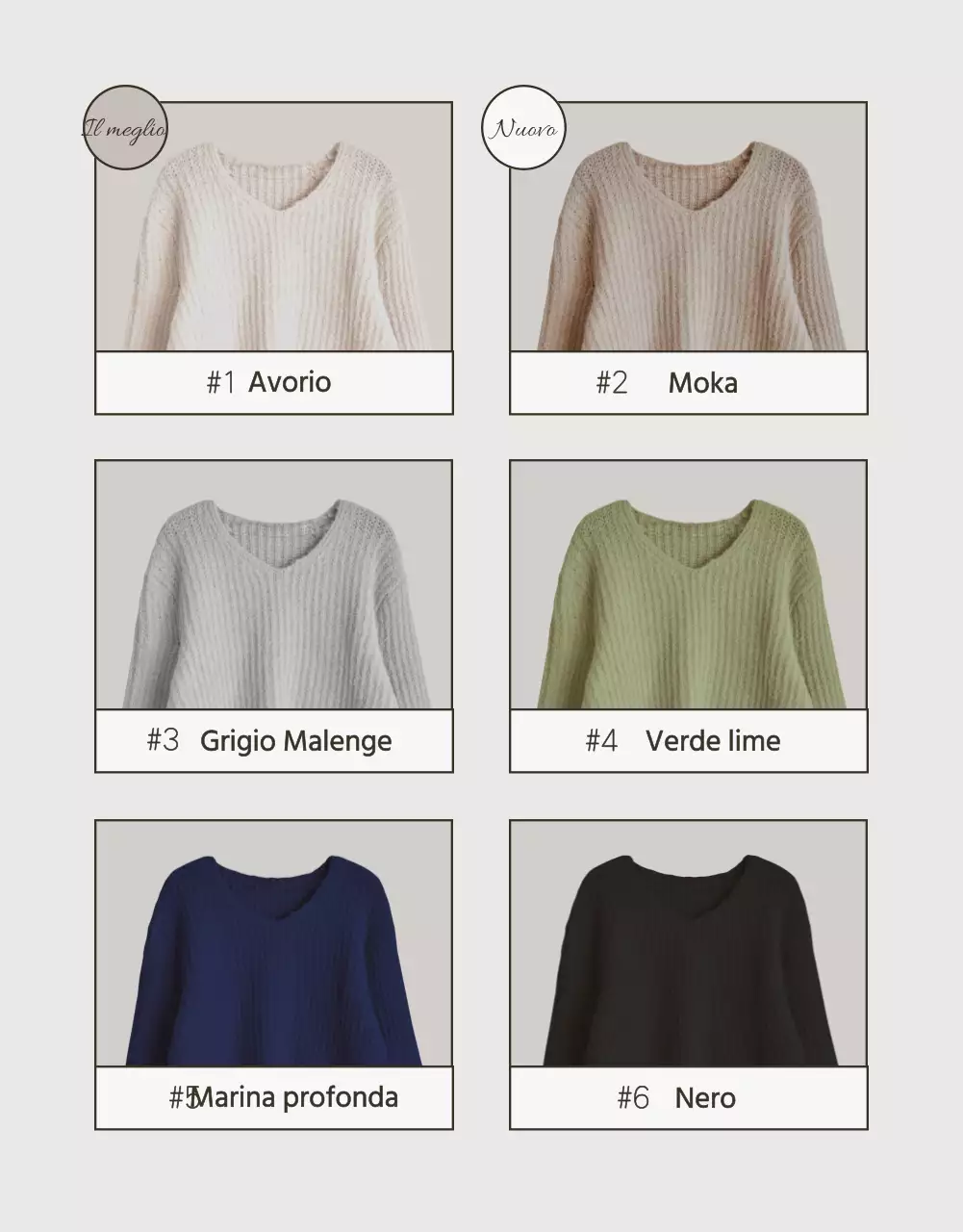 Annuncio di maglieria invernale moderna in beige e marrone