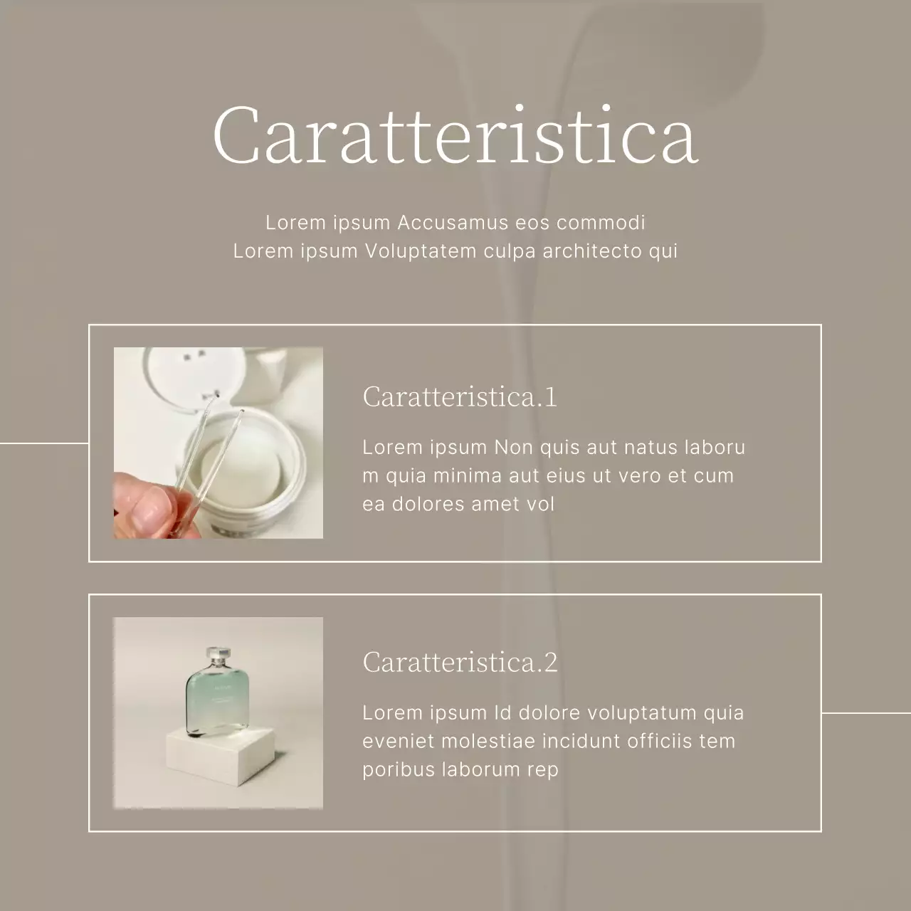 Promuovere una semplice cura cosmetica della pelle in beige