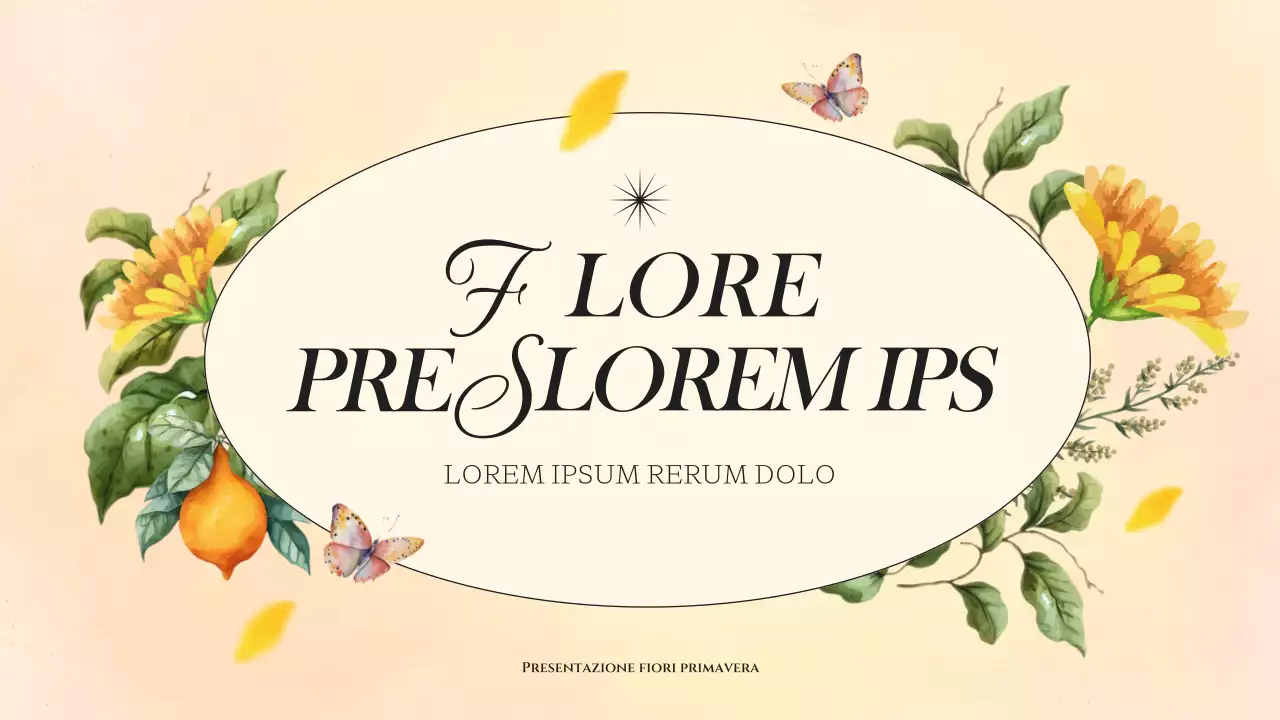 Classica presentazione floreale primaverile in giallo e verde