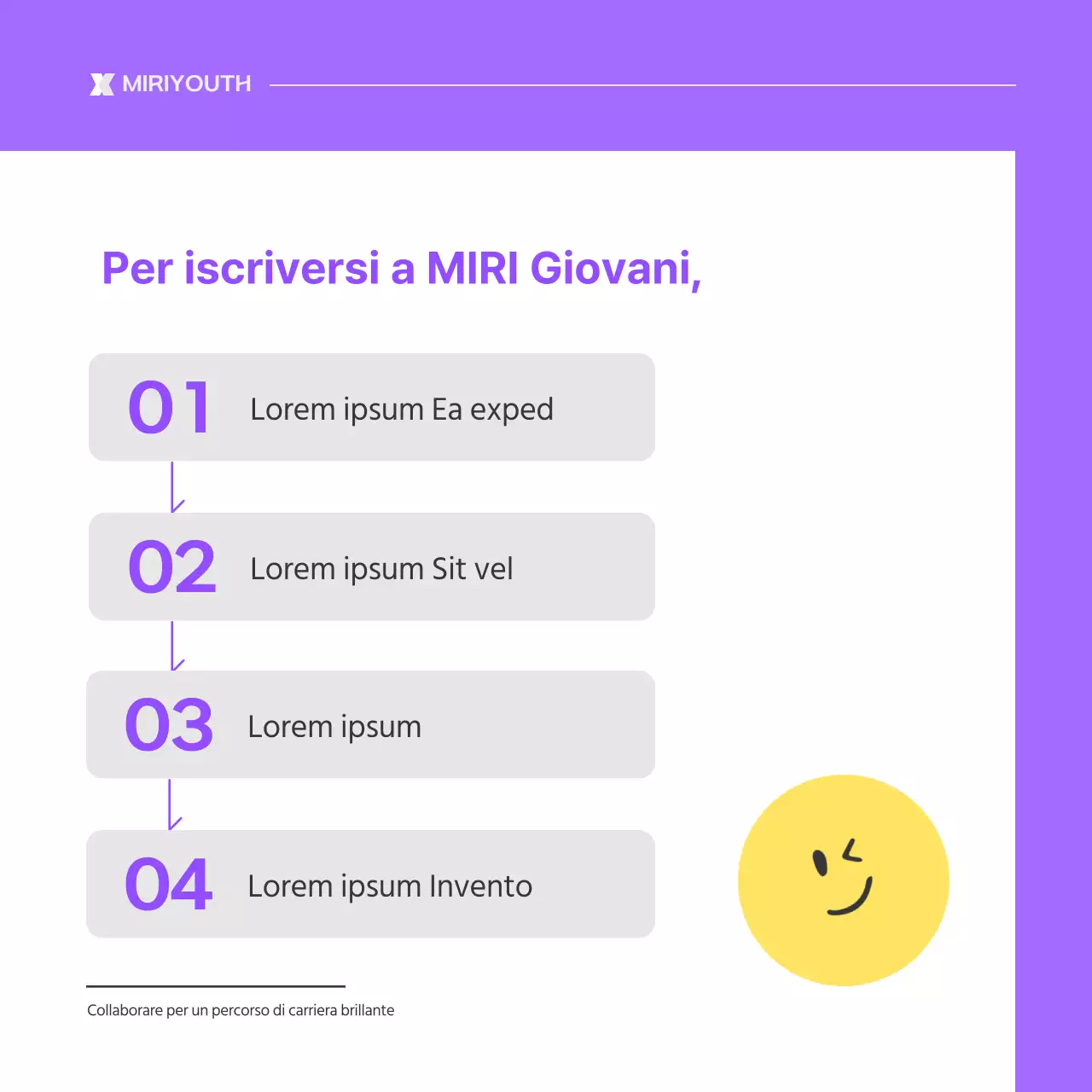 Una semplice proposta di reclutamento della comunità in bianco e viola
