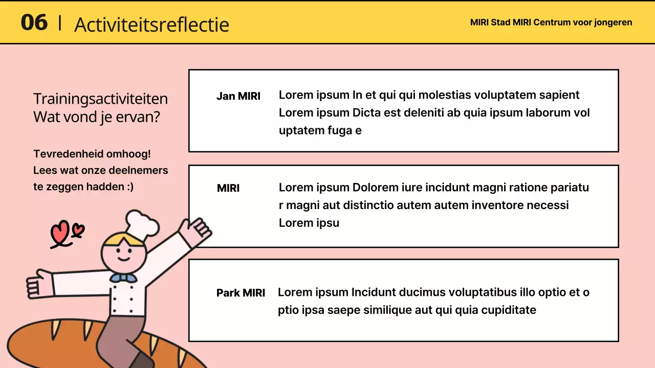 Geel met roze middenpresentatie