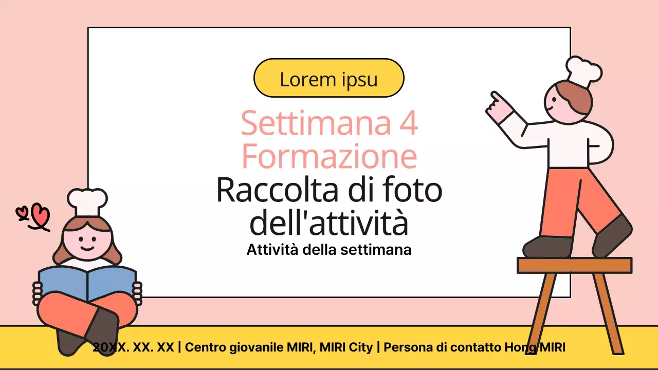 Presentazione del programma del centro giallo e rosa