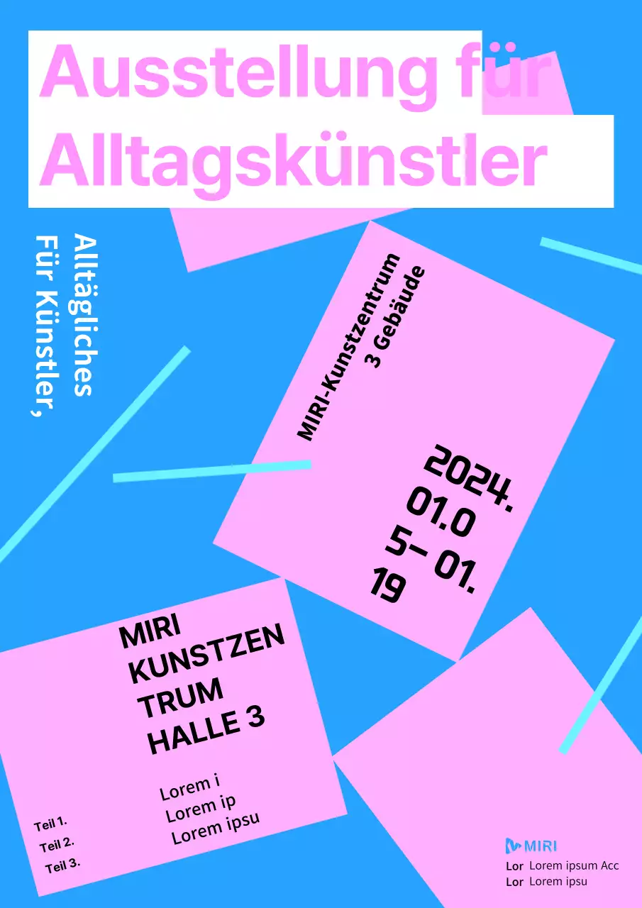Förderung einer lebendigen Kunstausstellung in Rosa