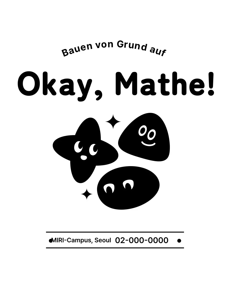 Mathe-Schulentwurf mit niedlichen Formen