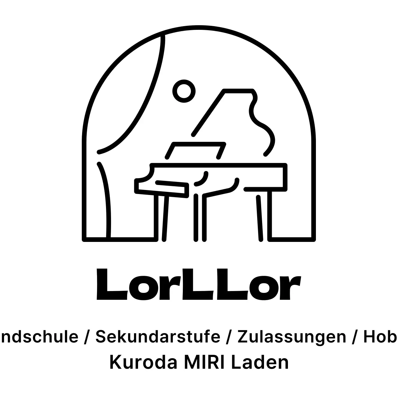 Klavierschule Design mit Klavier Landschaft Symbol