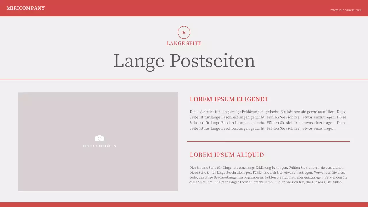 Minimalistische Nummerierungspräsentation in Elfenbeinrot