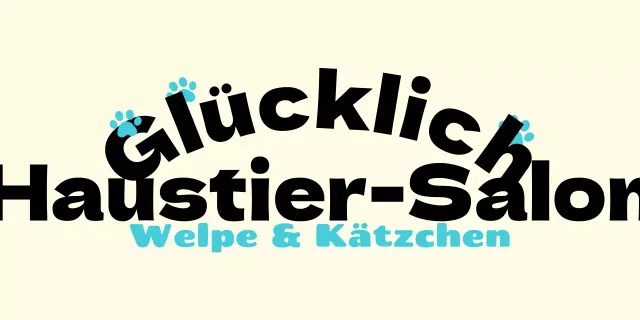 Niedliche Typografie Tierpflegesalon
