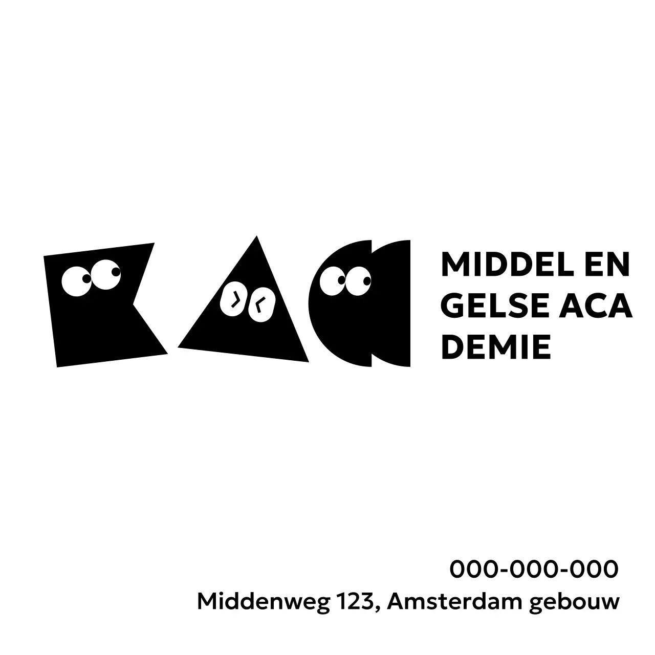 Een Engelse taalacademie met een schattig concept met stripfiguren