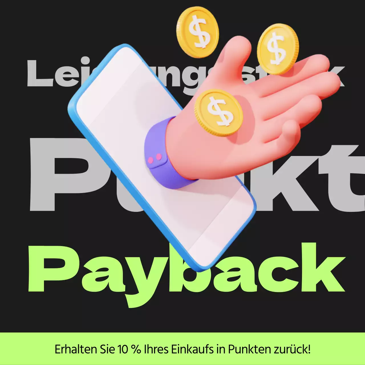 Cyberpunk points payback post in schwarz und lindgrün