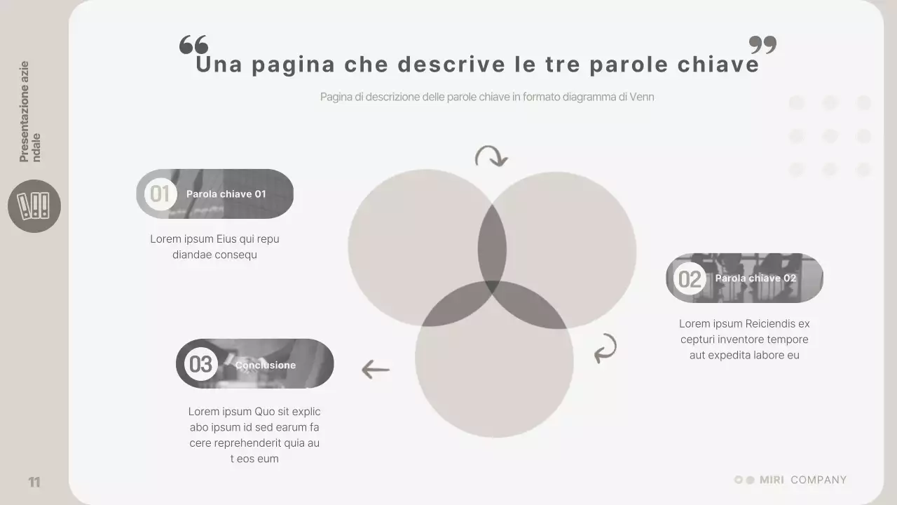 Una presentazione aziendale semplice e beige