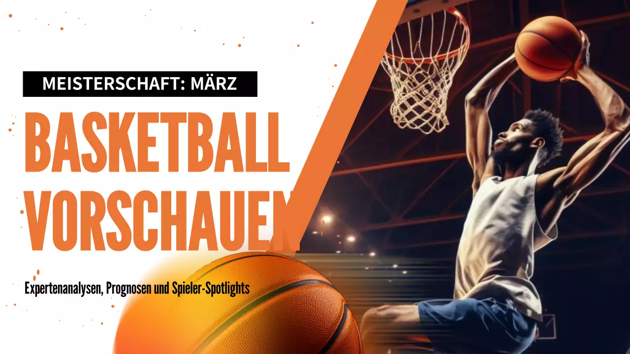 Werbung für ein einfaches Basketballspiel in Orange