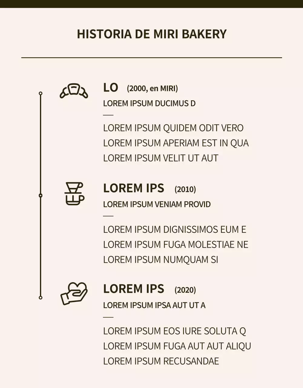Promueva un evento de pastelería moderno en negro y beige