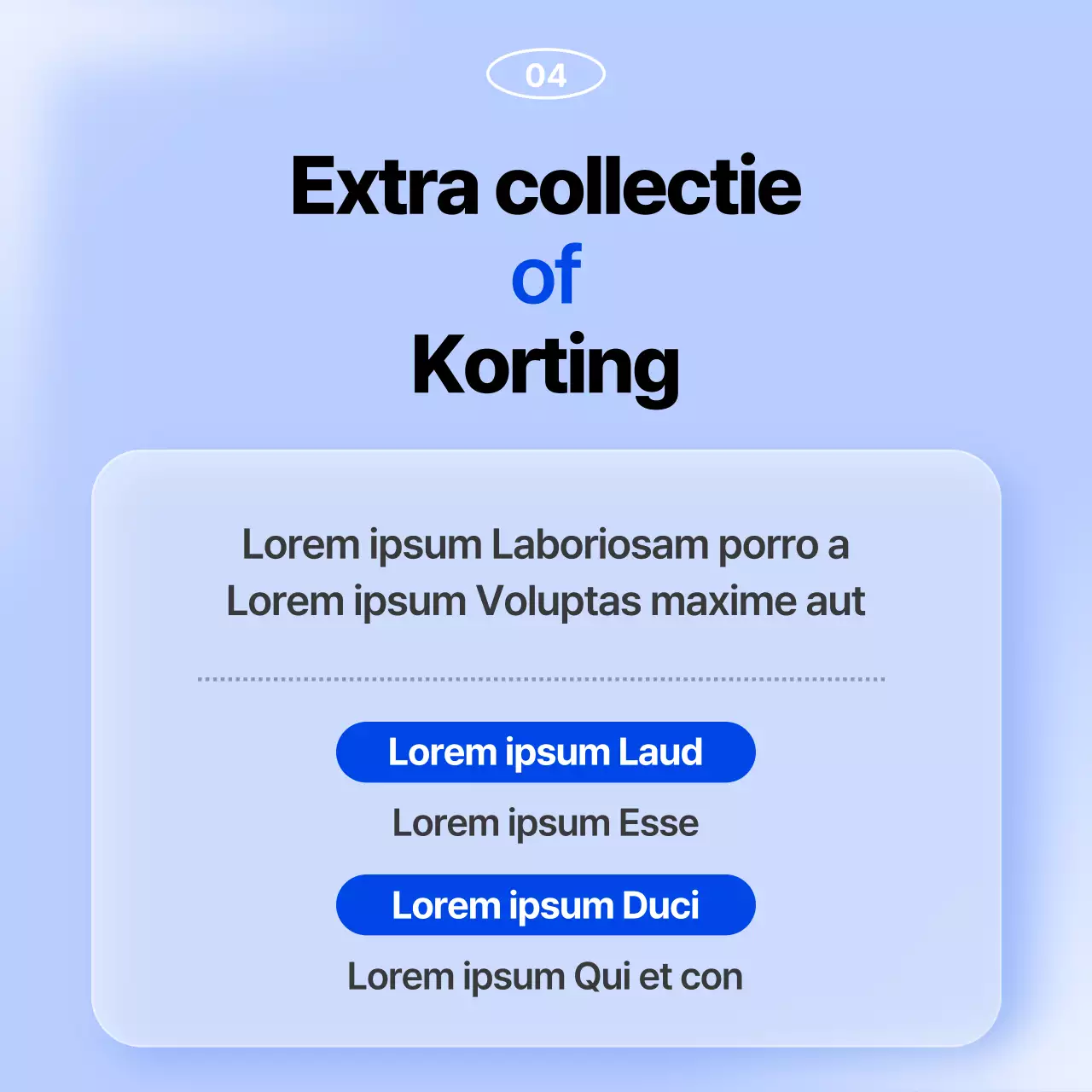 Promoot opruimen aan het einde van het jaar in blauw en lichtblauw.