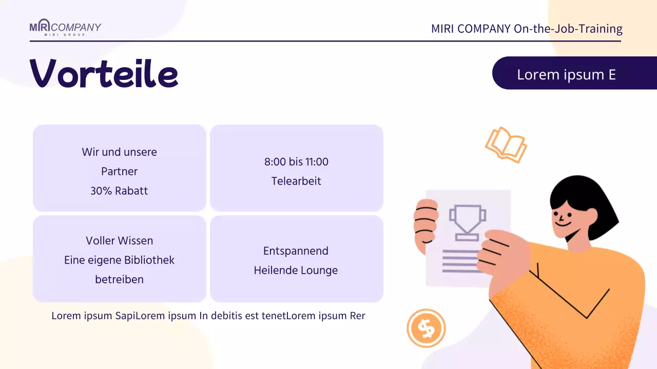 Ein einfacher HR-Schulungsleitfaden in Mauve und Orange