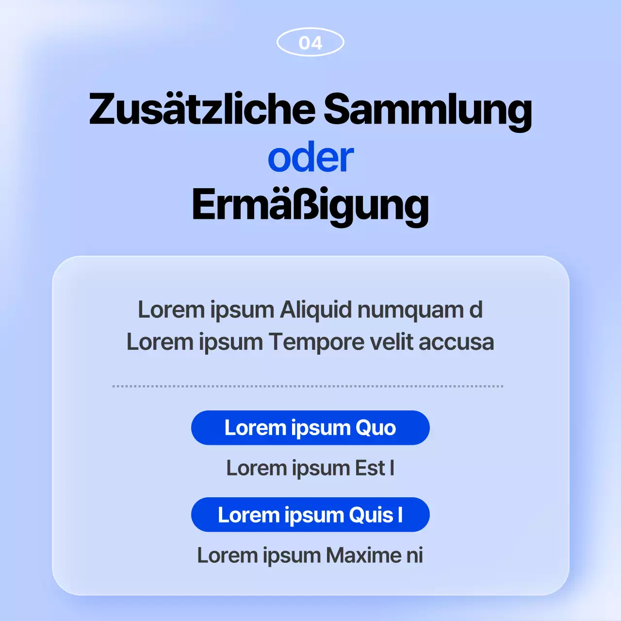 Förderung des Aufräumens zum Jahresende in Blau und Hellblau.
