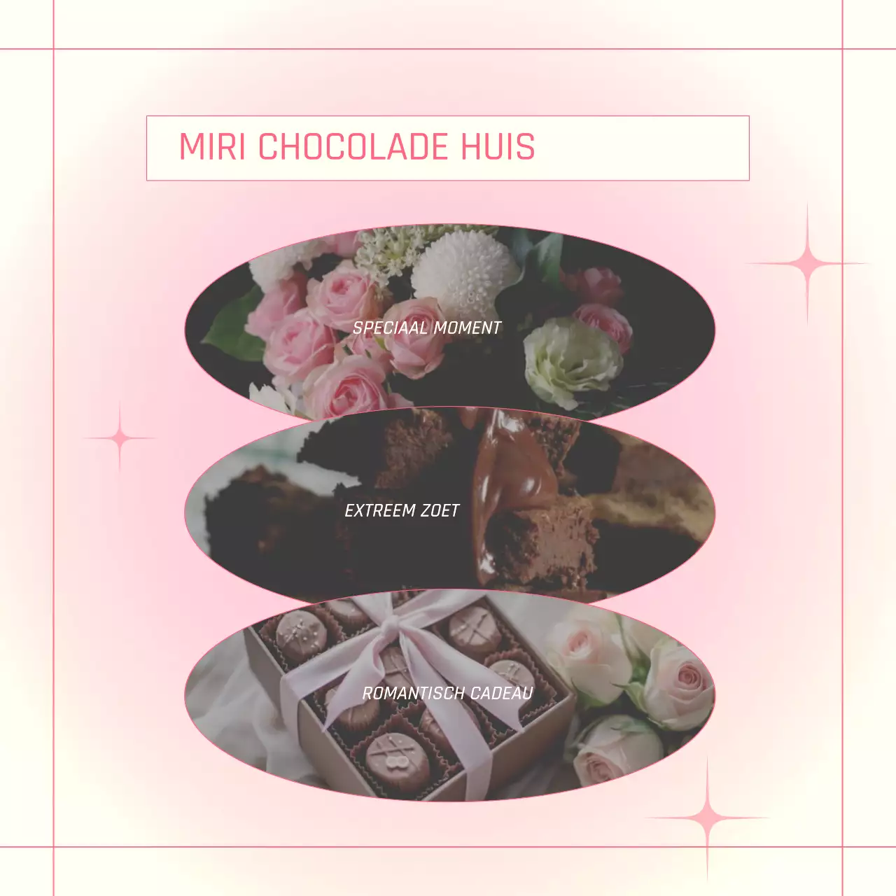 Promoot een trendy Valentijnsevenement met een ivoorkleurige en roze achtergrond