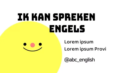 Geel en zwart promotieconcept voor een Engelse taalschool