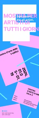 Promuovere una vivace mostra d'arte in rosa