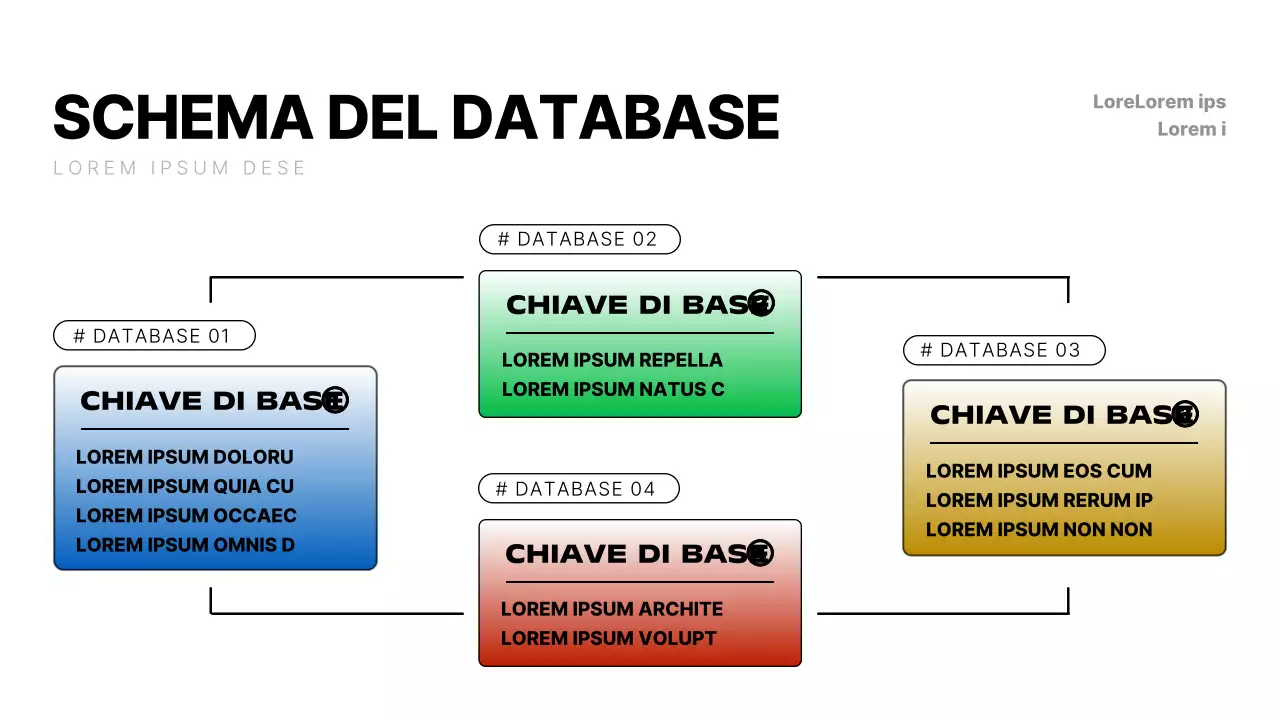Un moderno diagramma di sviluppo in bianco e blu