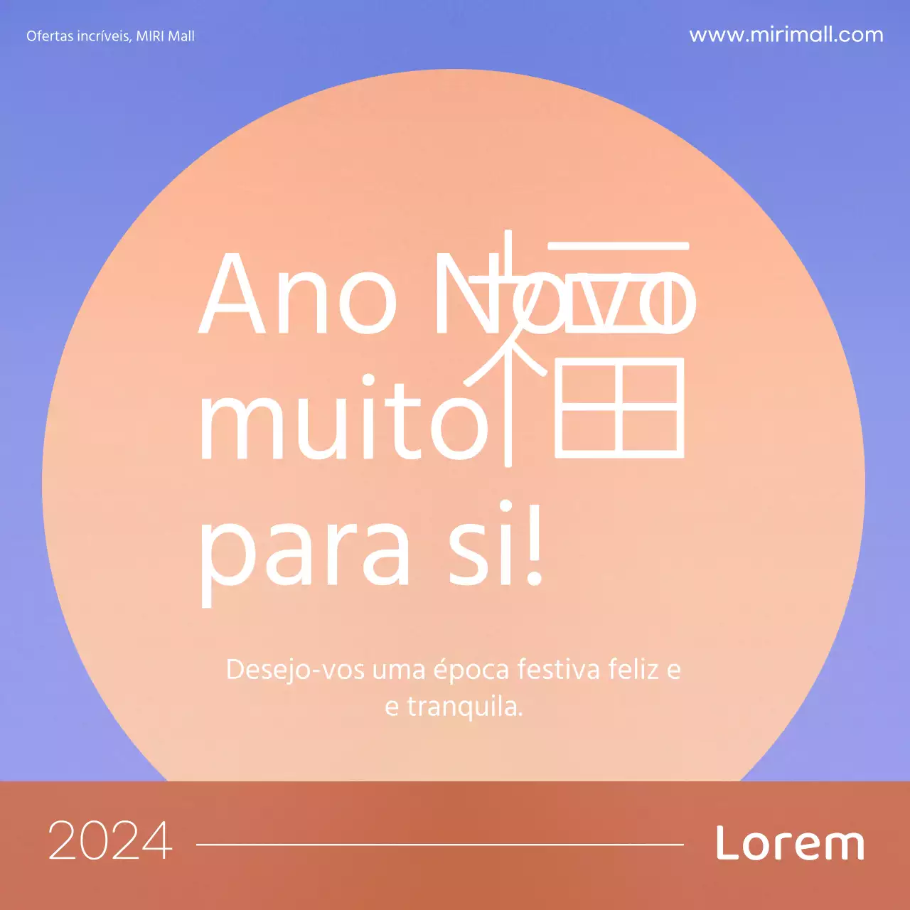 Um simples cartão de boas festas cor de laranja