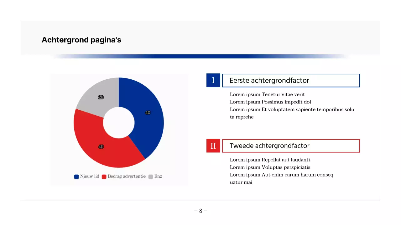 Basis printbaar rapport in marineblauw en grijs