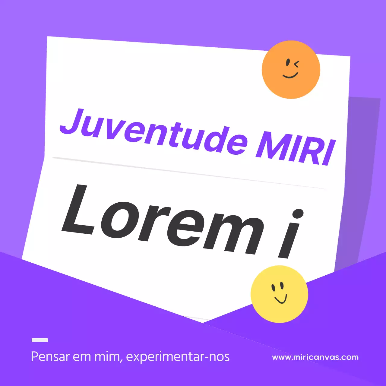 Um simples discurso de recrutamento comunitário a roxo e branco