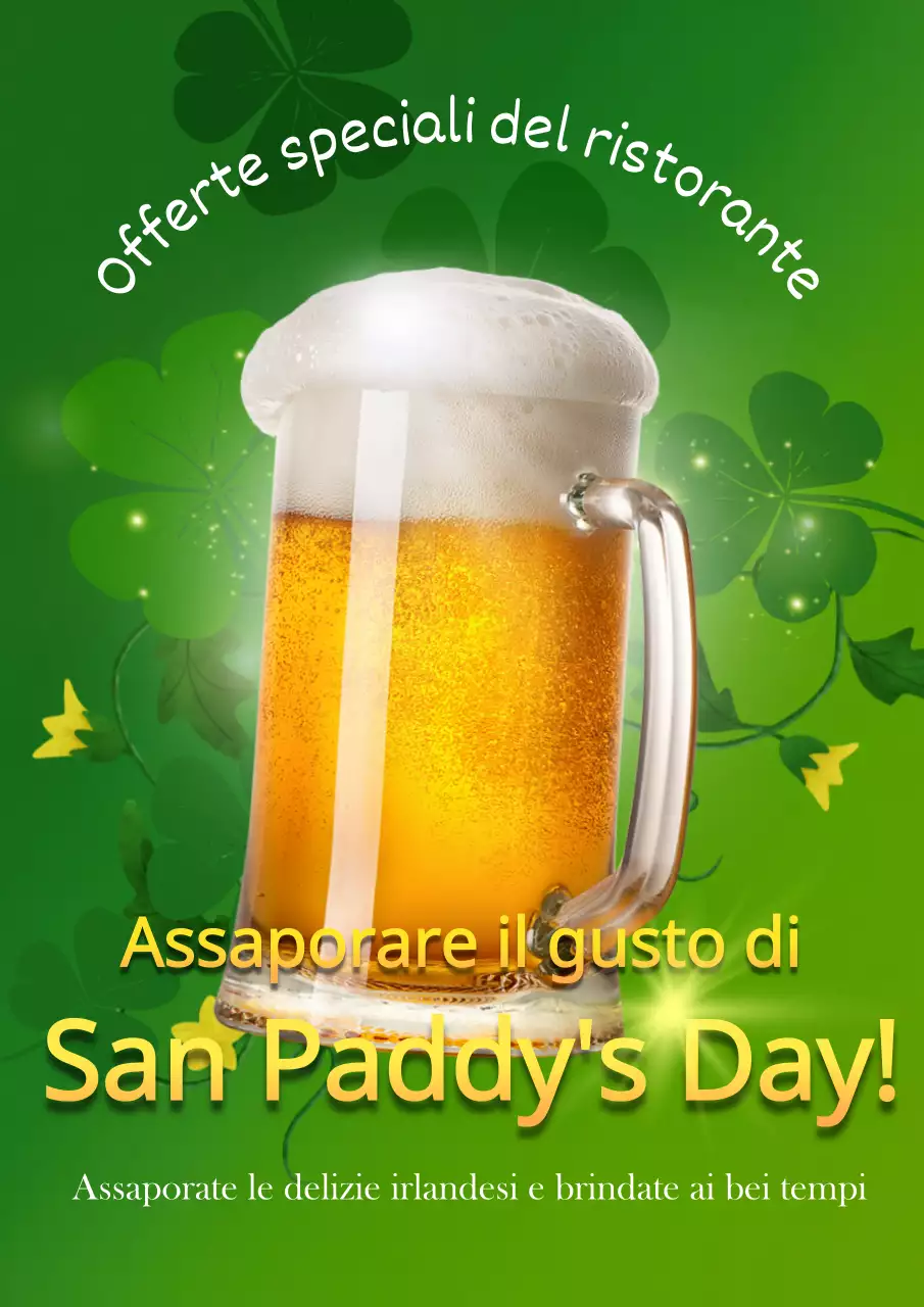 Promuovere un evento di birra verde per il giorno di San Patrizio