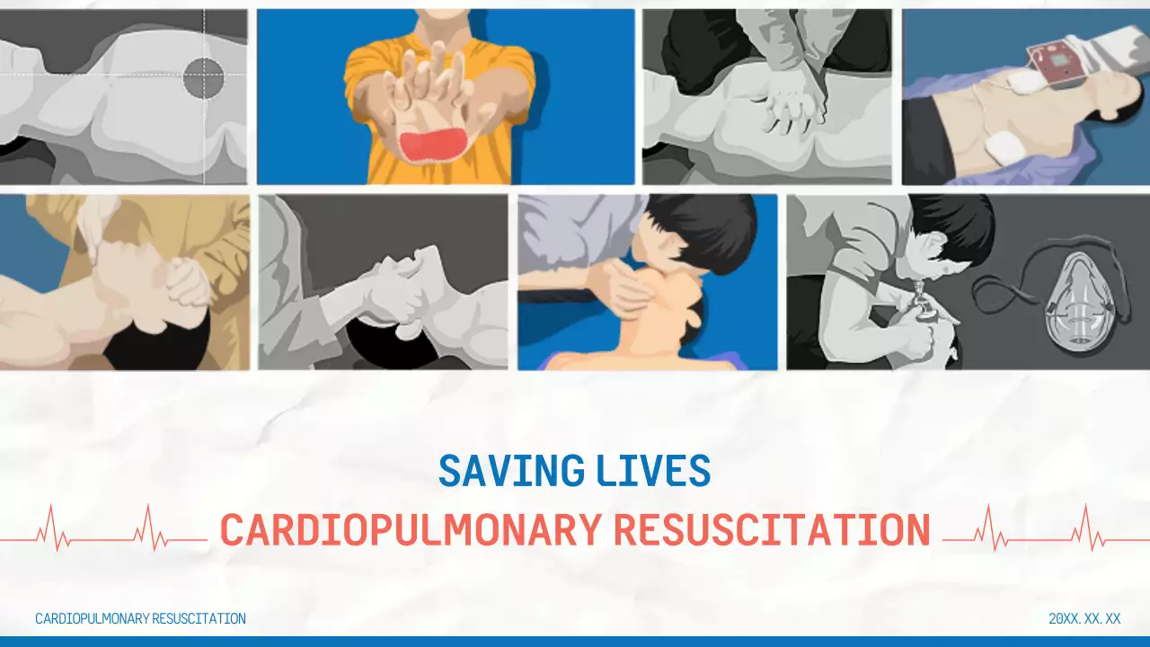 Blue Professional Cpr Guide Presentation
