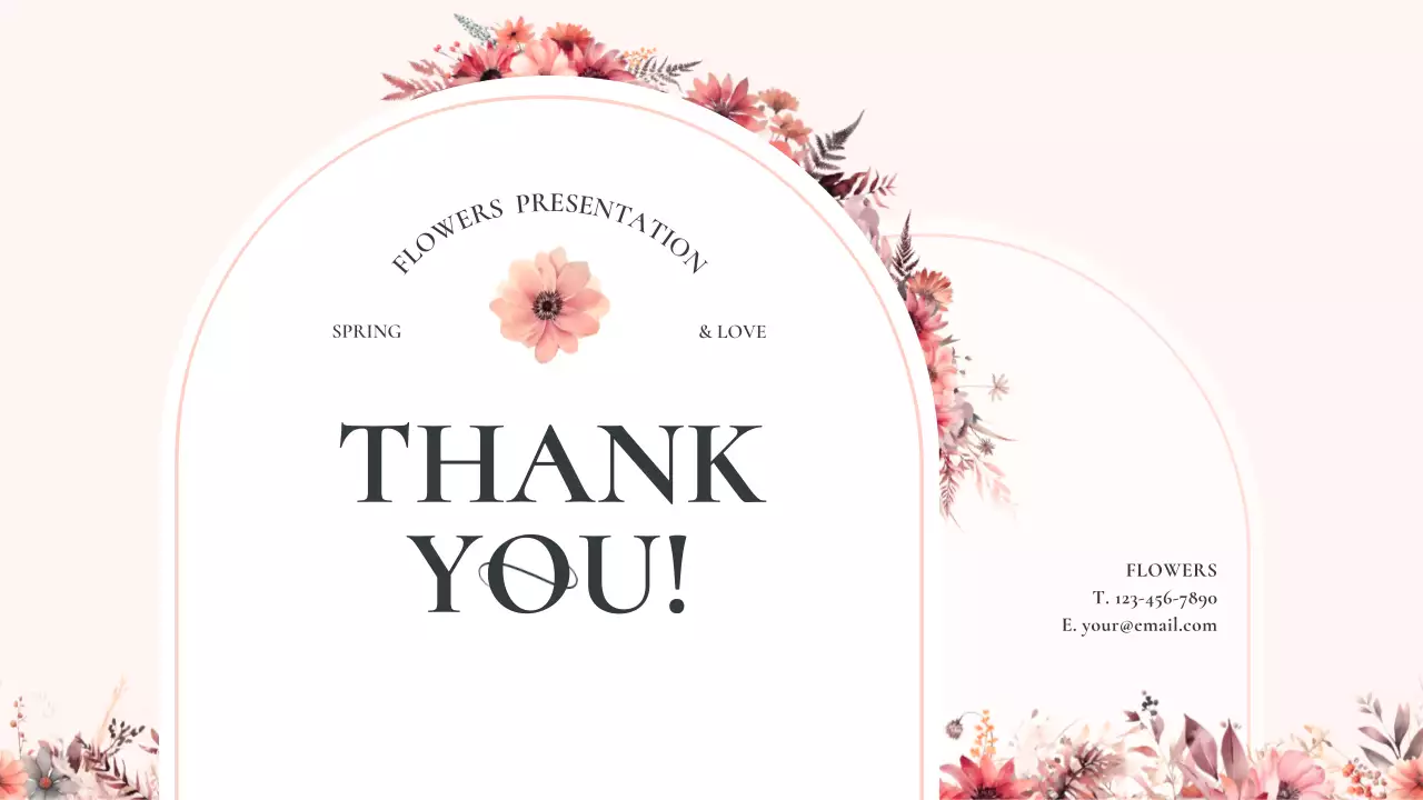 Pink Elegant Flowers Presentation