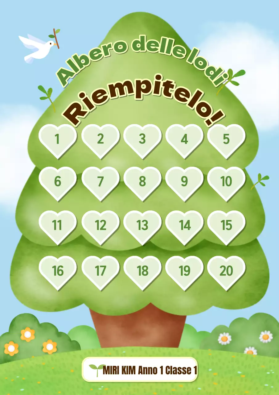 Simpatica copertina verde e azzurra con adesivo Well Done