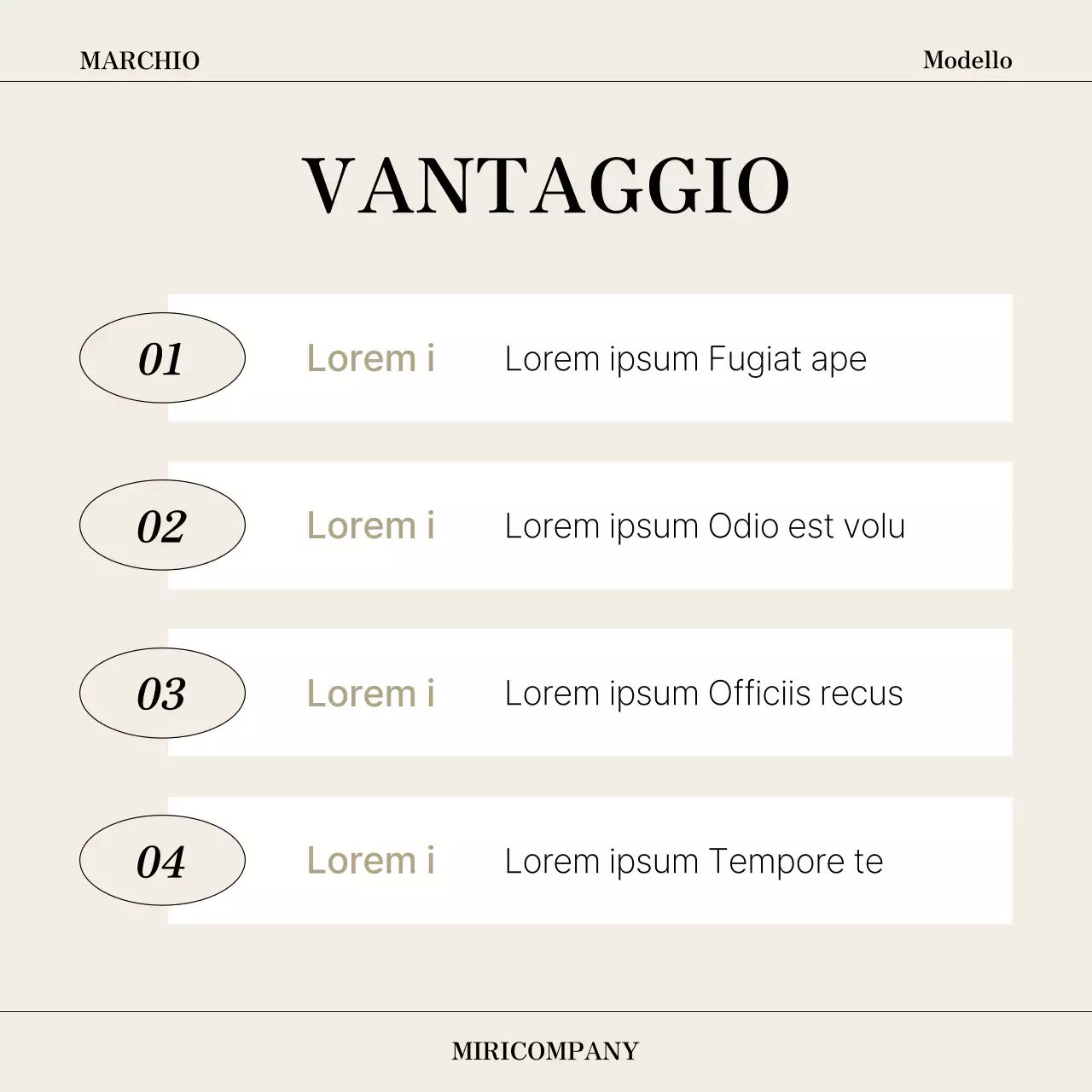 Un semplice brief di marca in beige