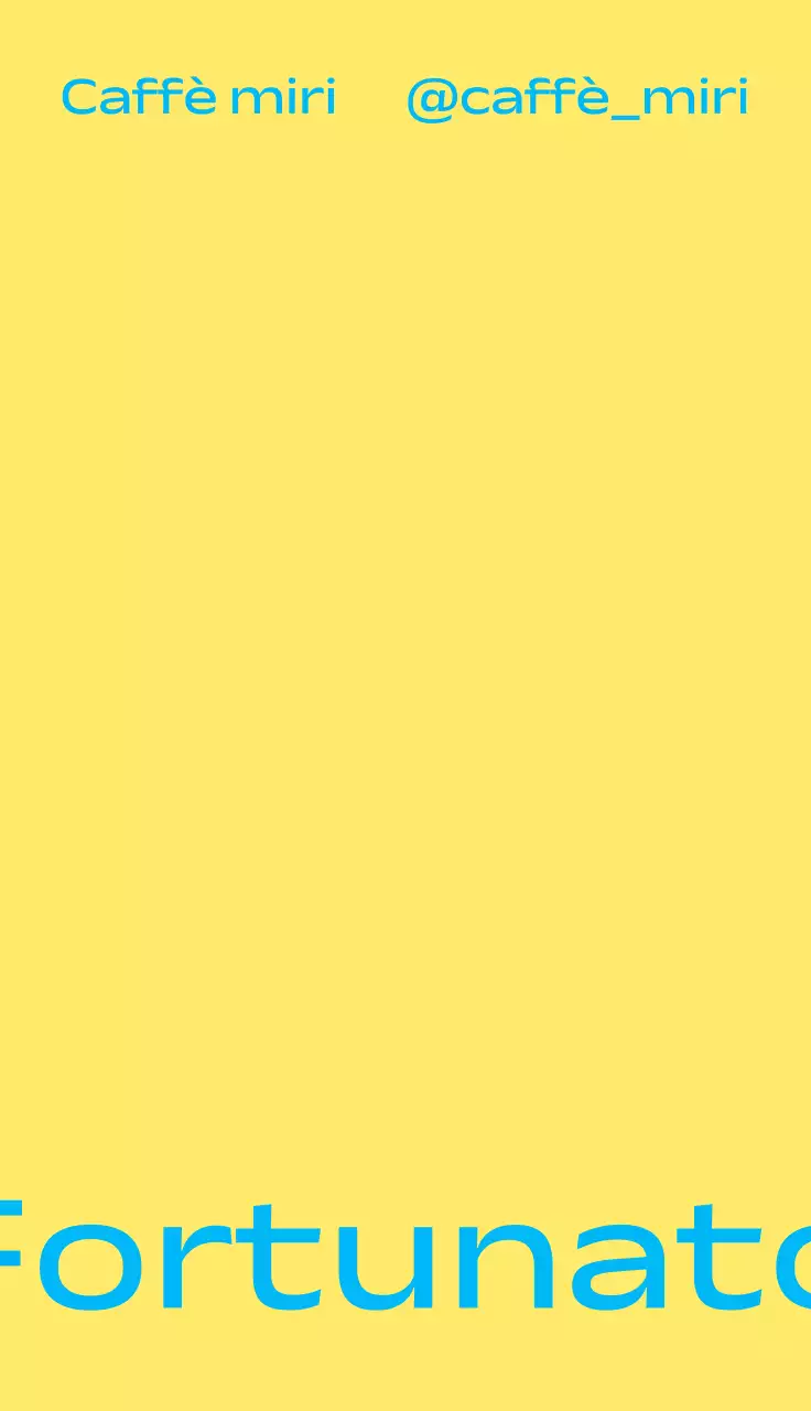 Un evento fortunato con una combinazione di colori complementari giallo-blu.