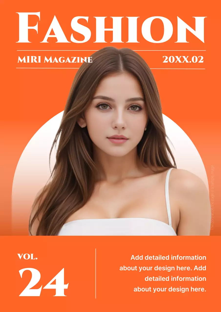 Orange Trendy Fashion Magazine Book Cover