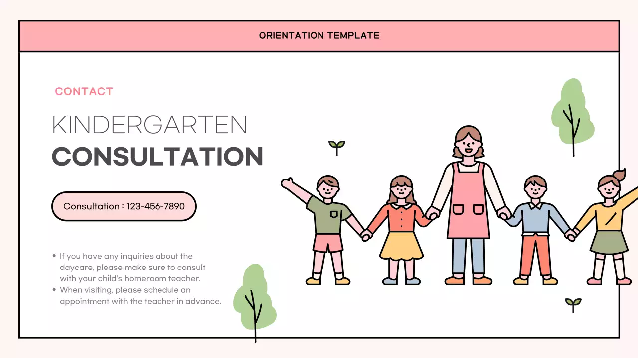Pink Simple Kindergarten Guide Presentation