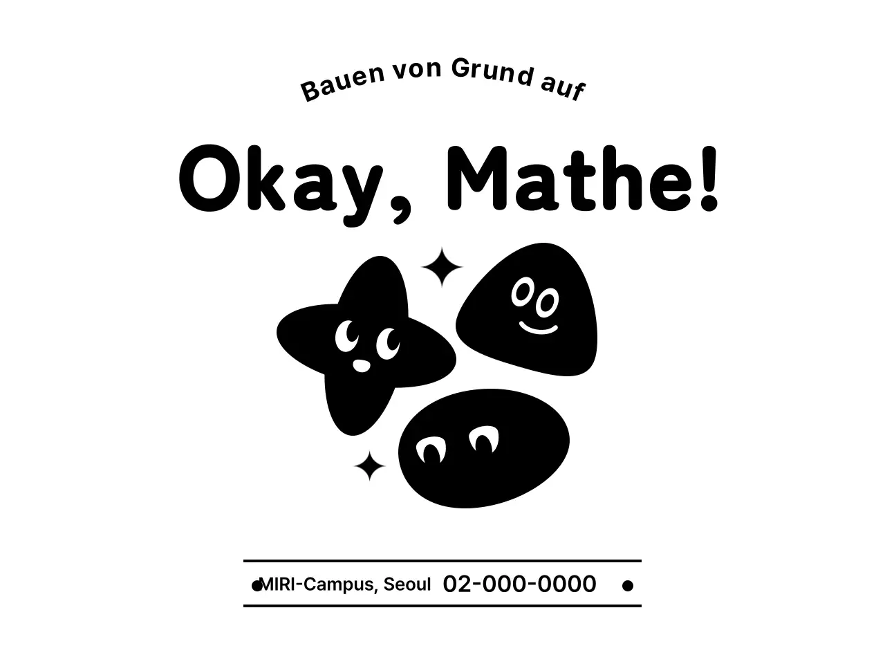 Mathe-Schulentwurf mit niedlichen Formen