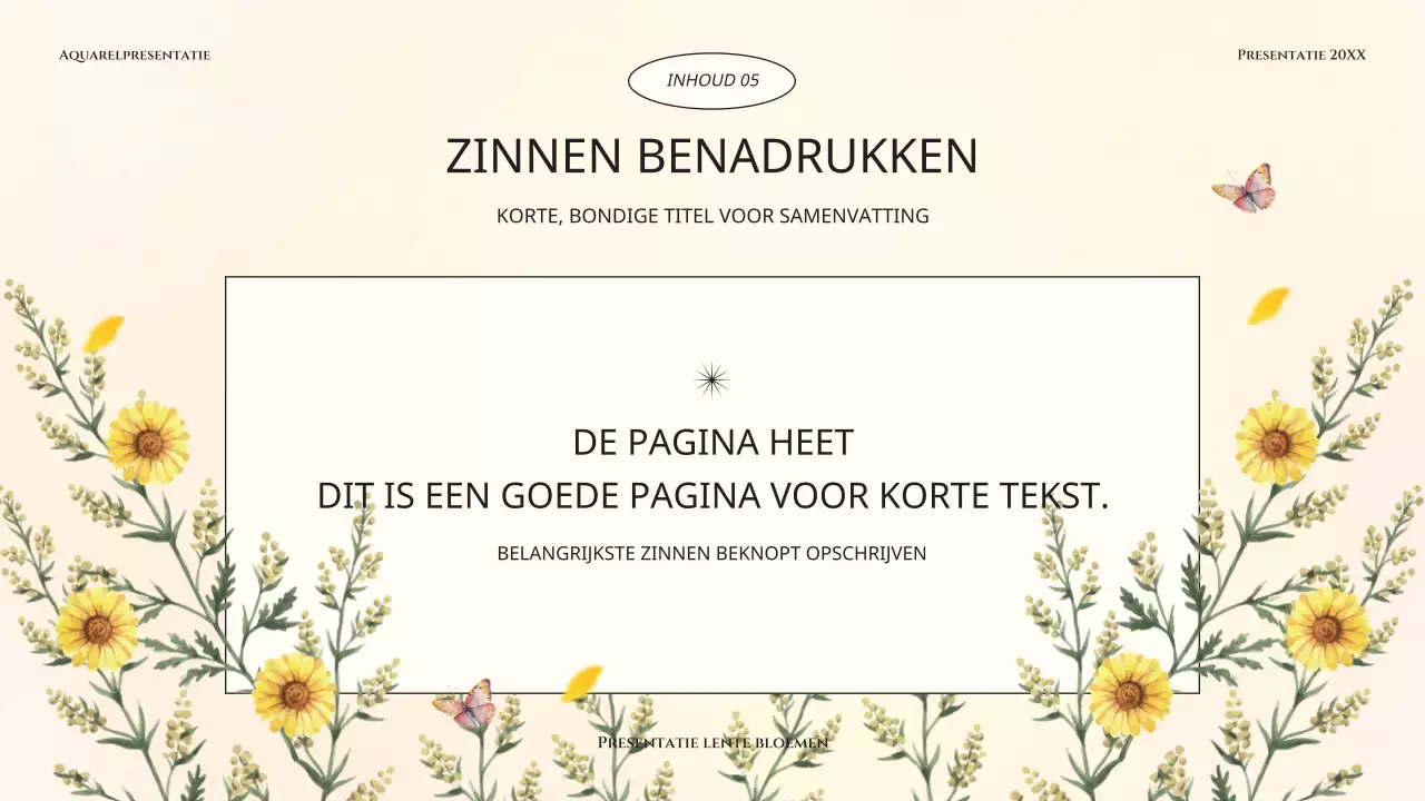 Klassieke lentebloemenpresentatie in geel en groen