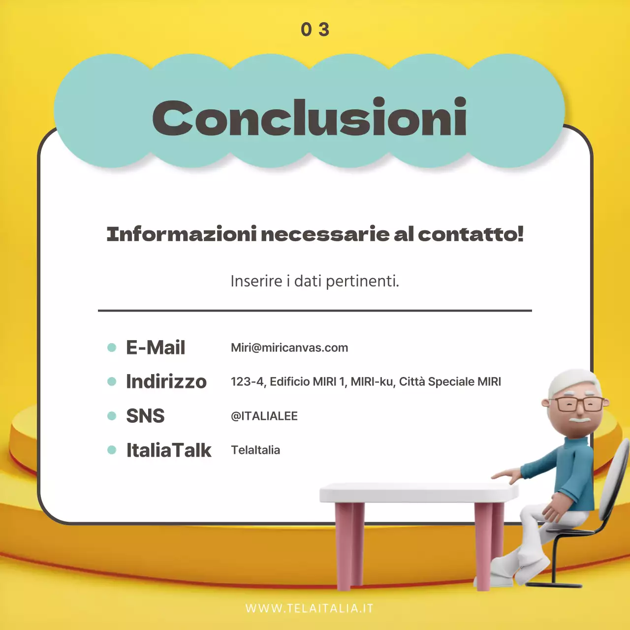 Un kitsch a cielo aperto nei colori giallo e azzurro