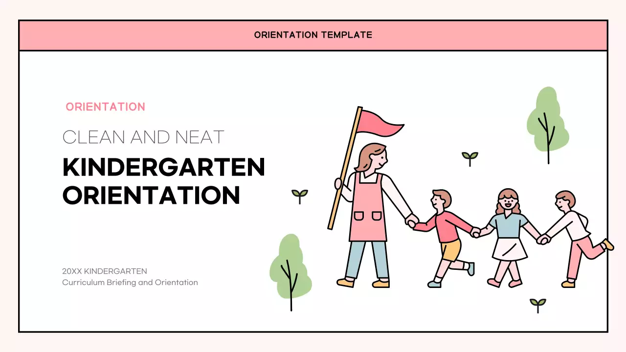 Pink Simple Kindergarten Guide Presentation