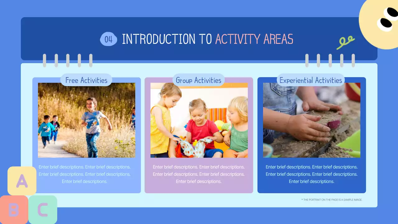 Blue Playful Kindergarten Guide Presentation