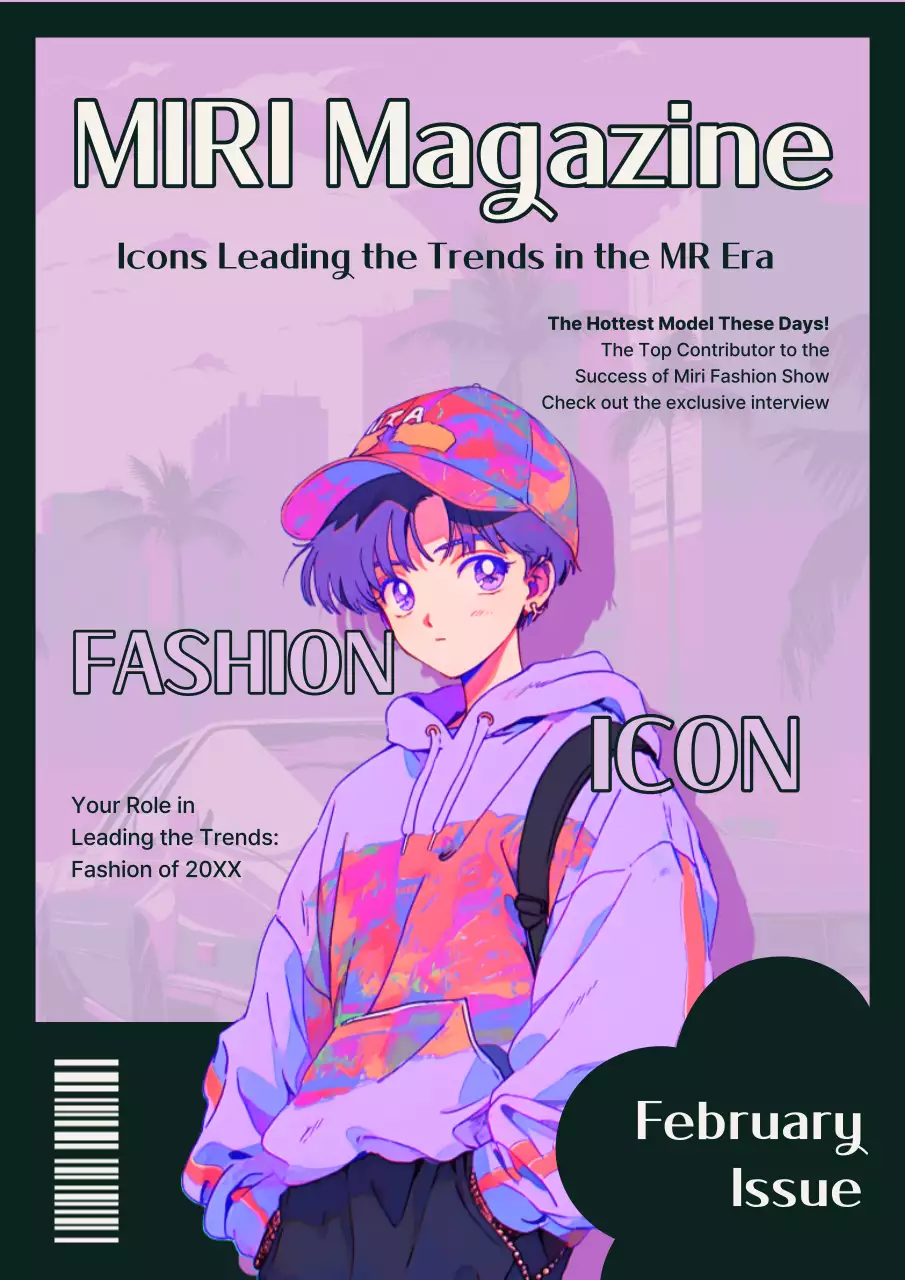 Purple Trendy Fashion Magazine Poster