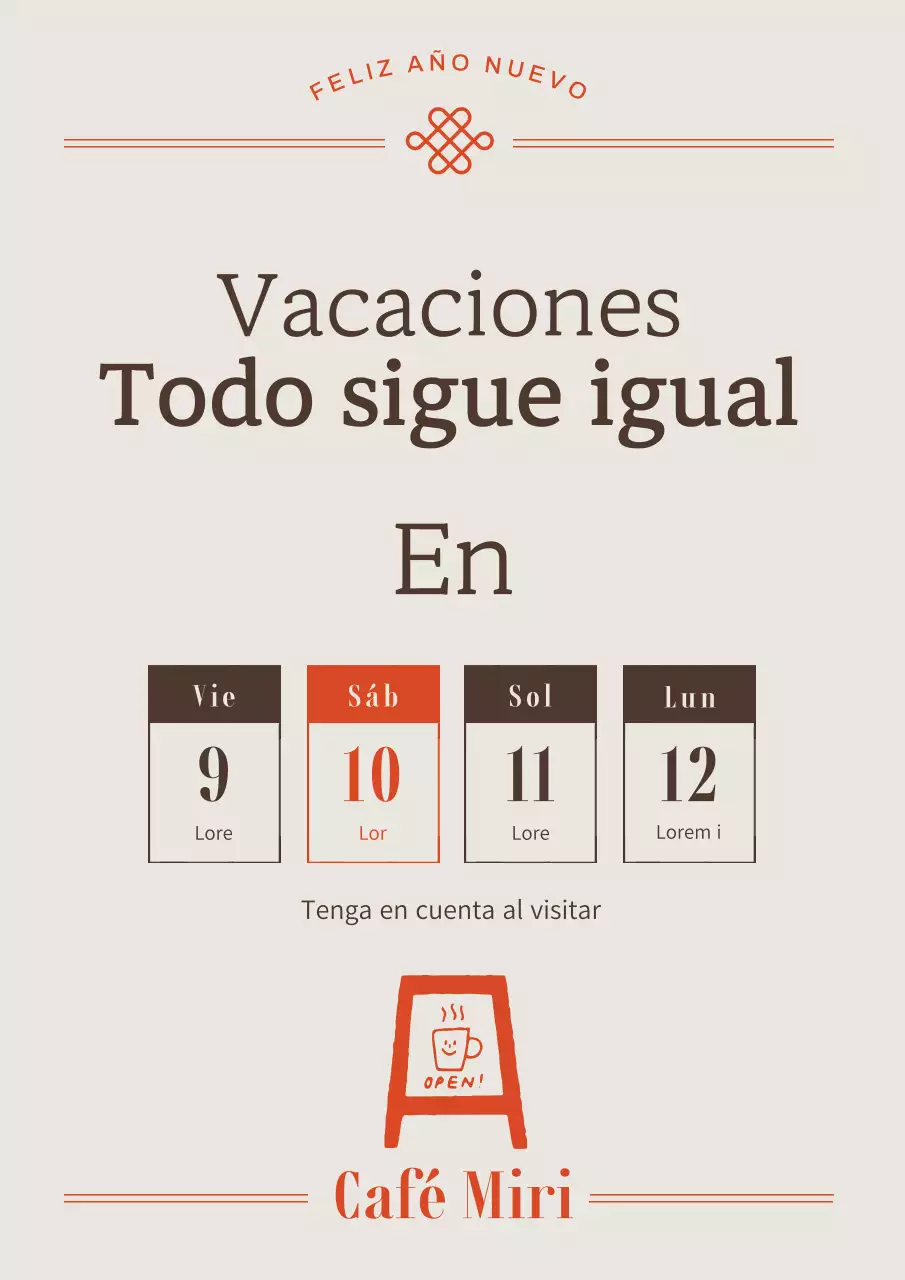 Un sencillo anuncio comercial de vacaciones en gris