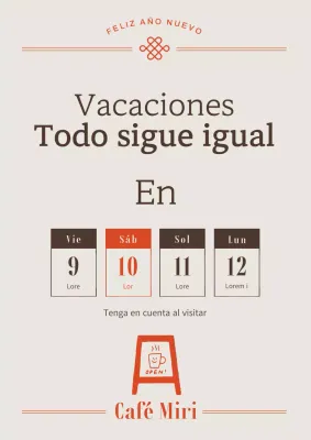 Un sencillo anuncio comercial de vacaciones en gris
